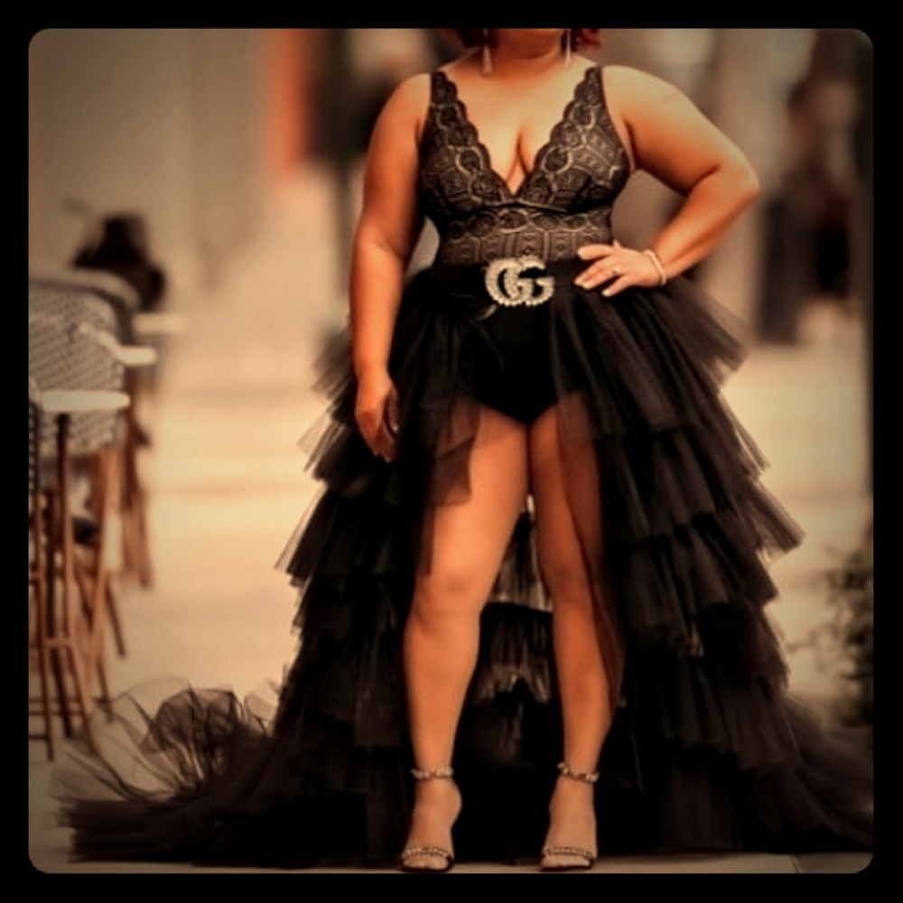 Tulle Skirt with train